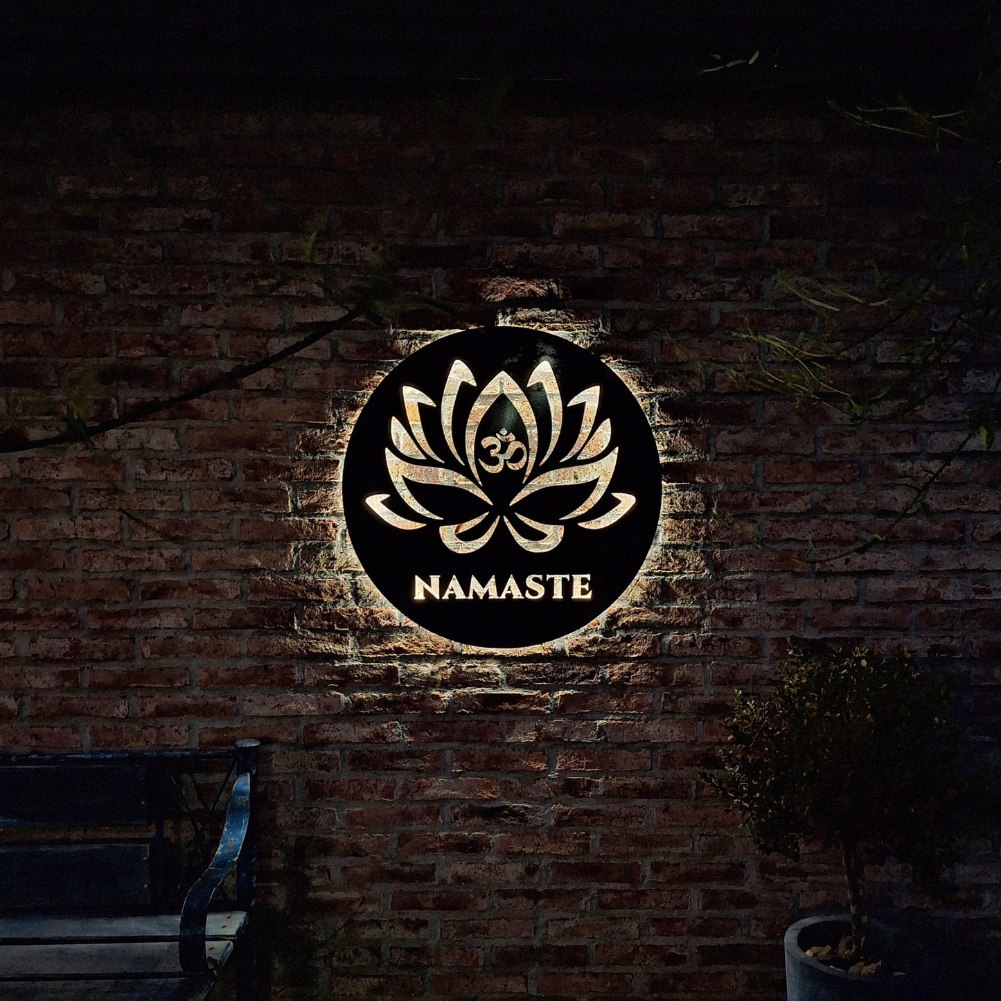 Flor de Loto Namaste en hierro