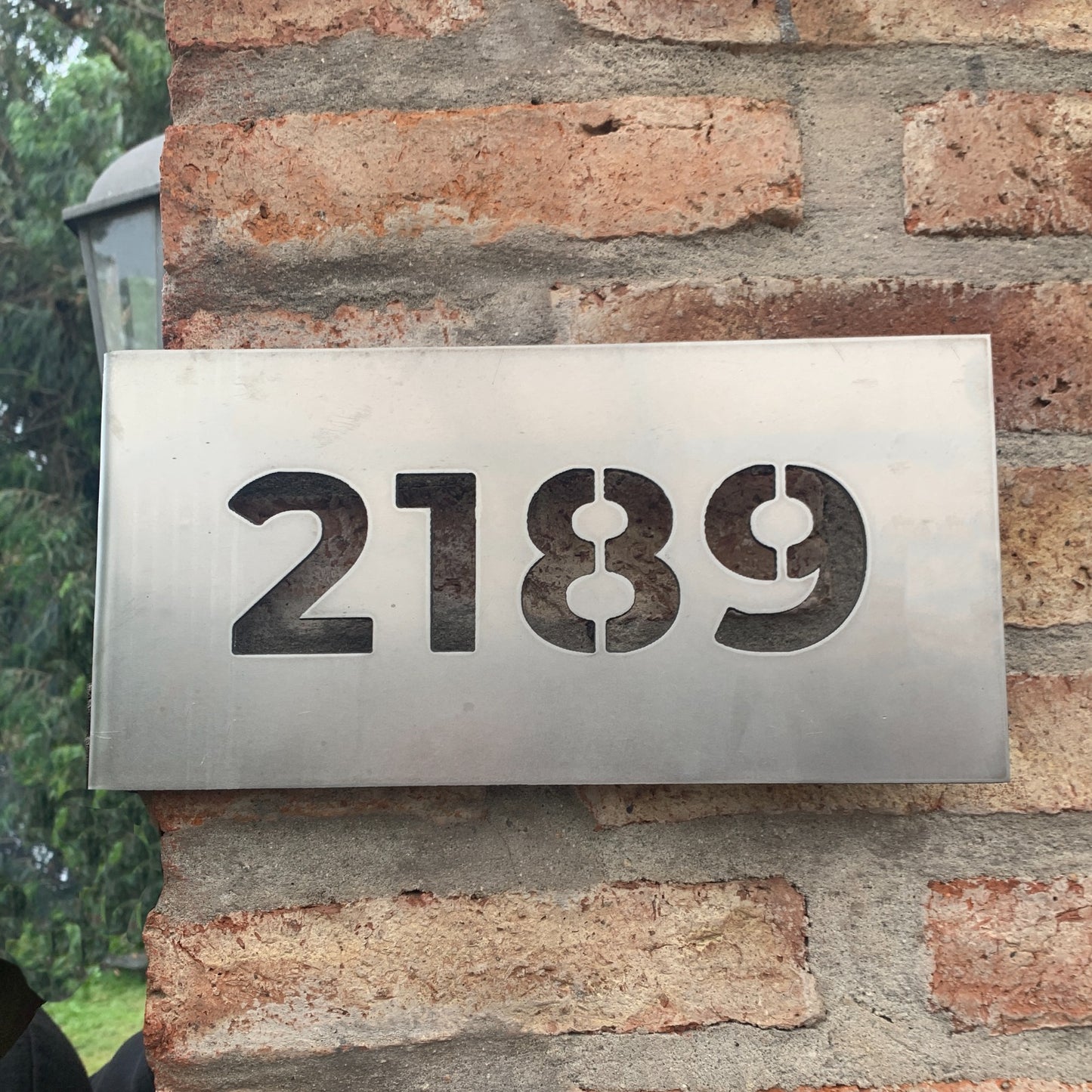 Número de puerta en acero inoxidable