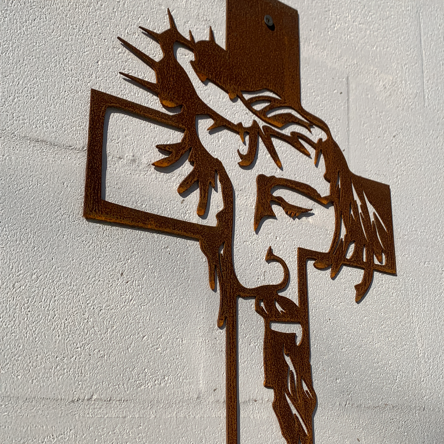 Cruz de Cristo en Acero Corten