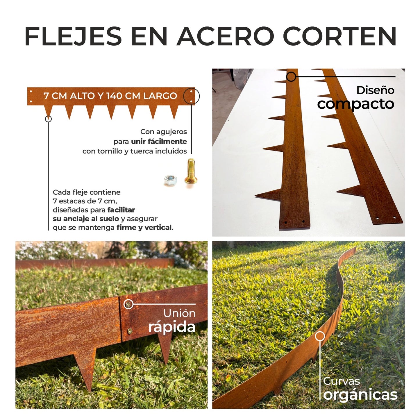 fleje para jardín