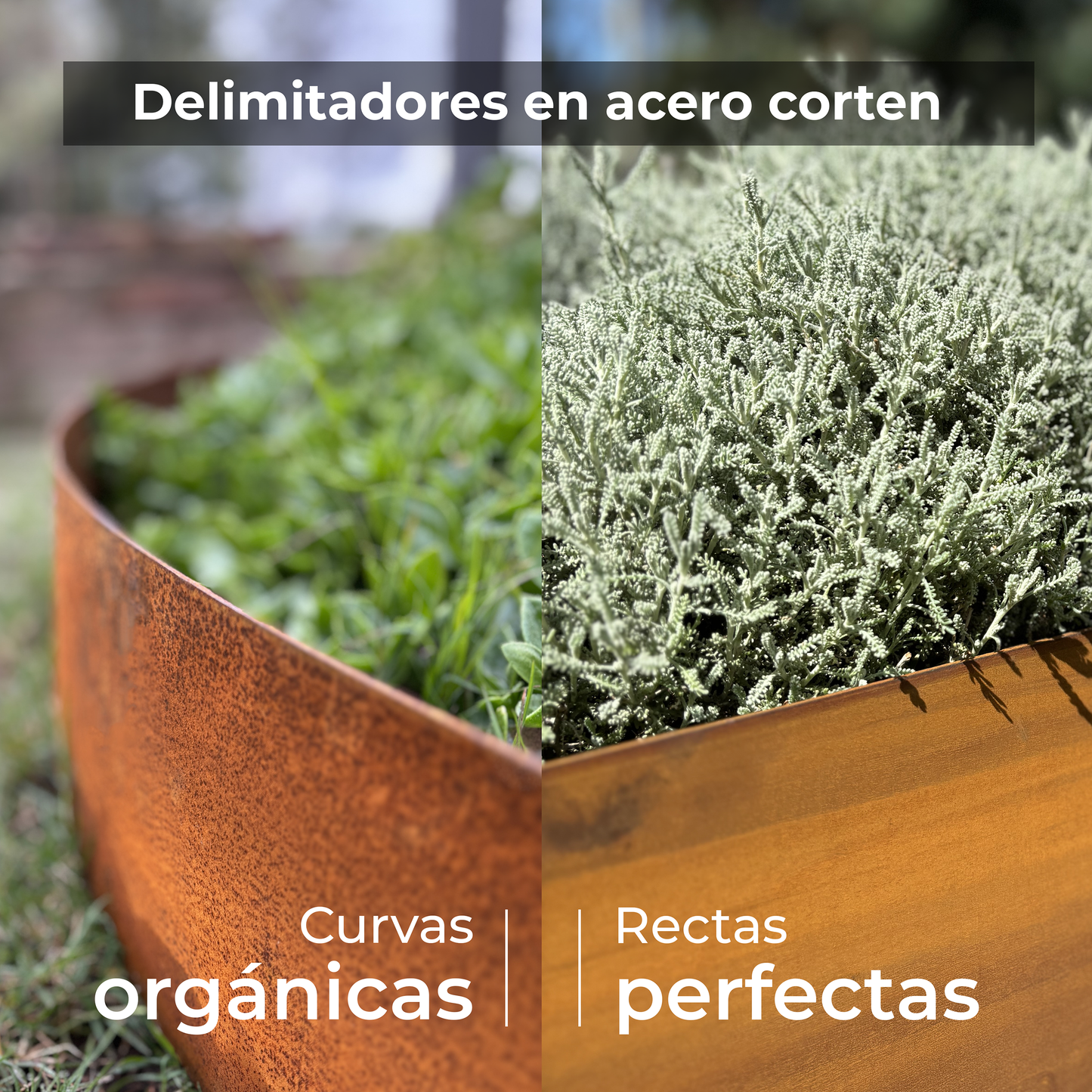 Fleje para canteros en acero corten