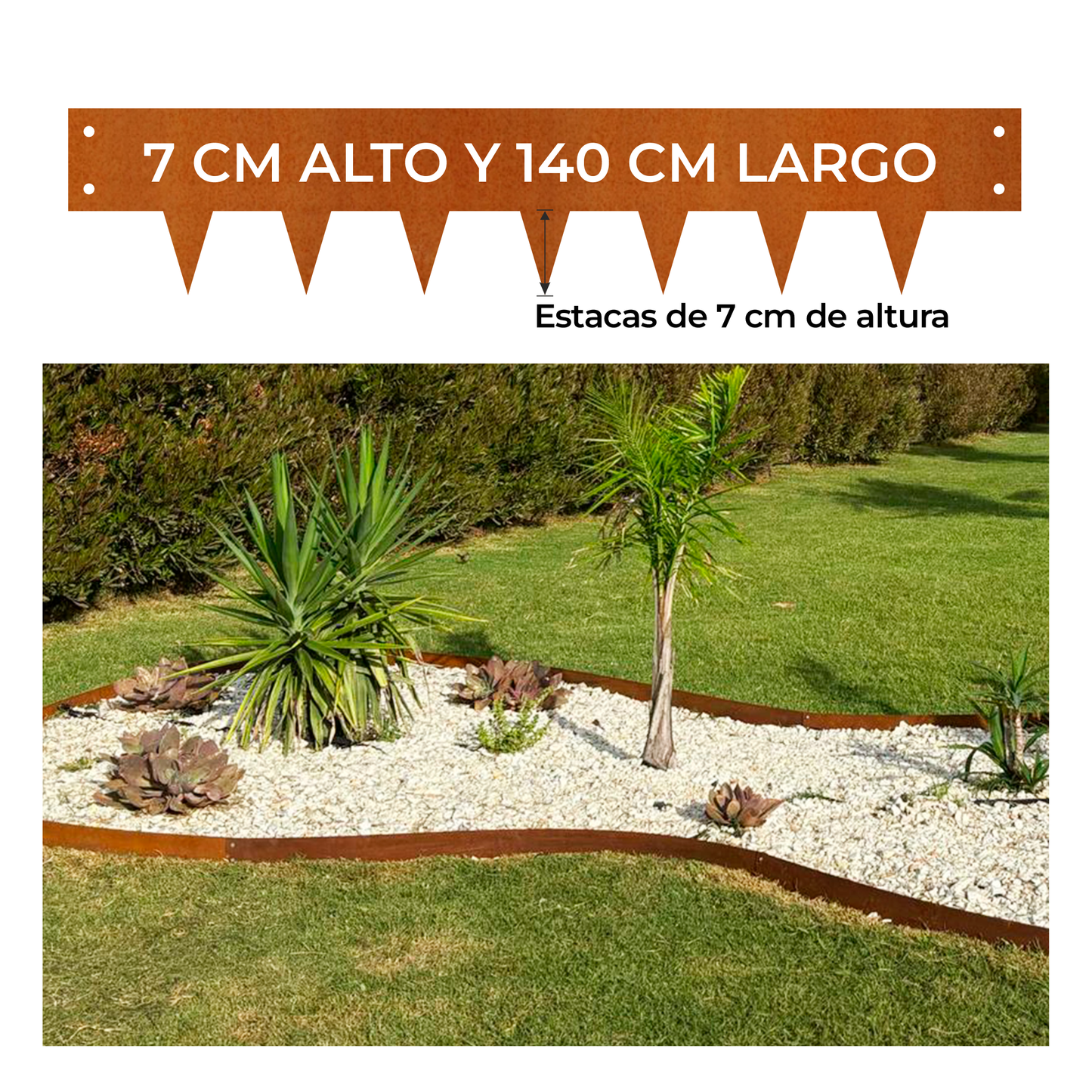 Fleje para canteros en acero corten