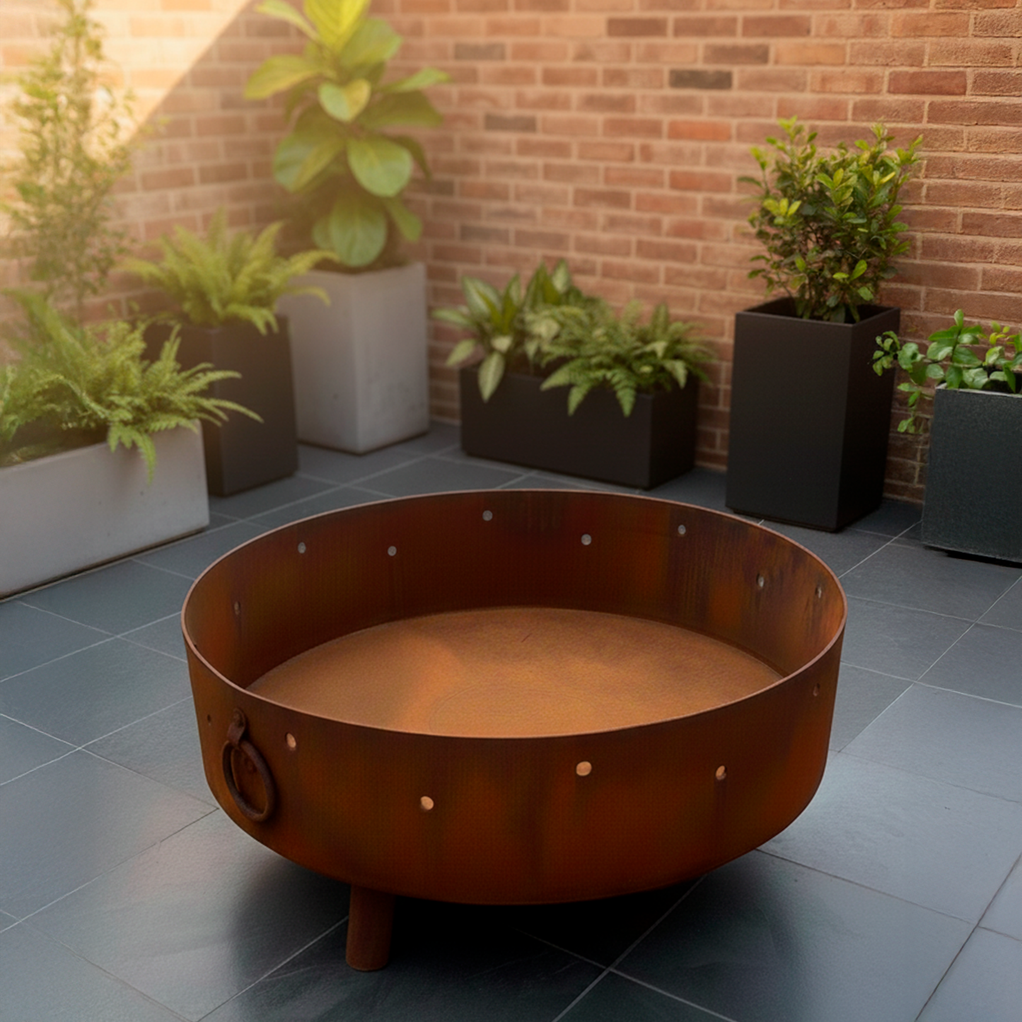 Fogón VULCANO - en acero corten