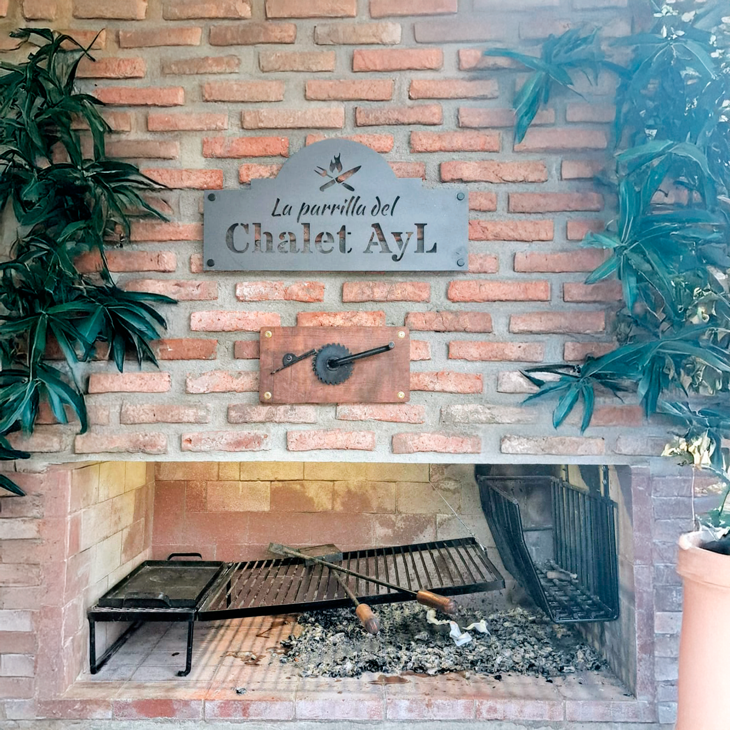 Placa Decorativa para Parrillero en Hierro Grafito