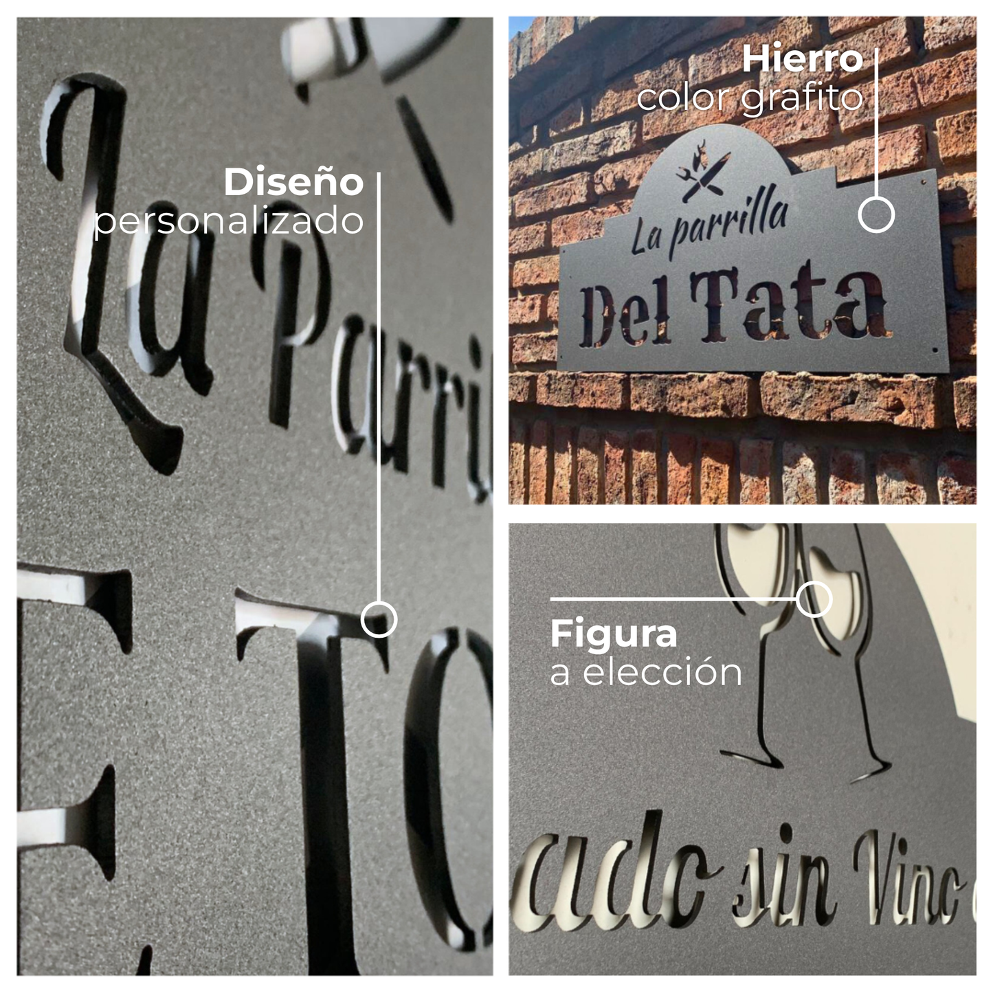 Placa Decorativa para Parrillero en Hierro Grafito