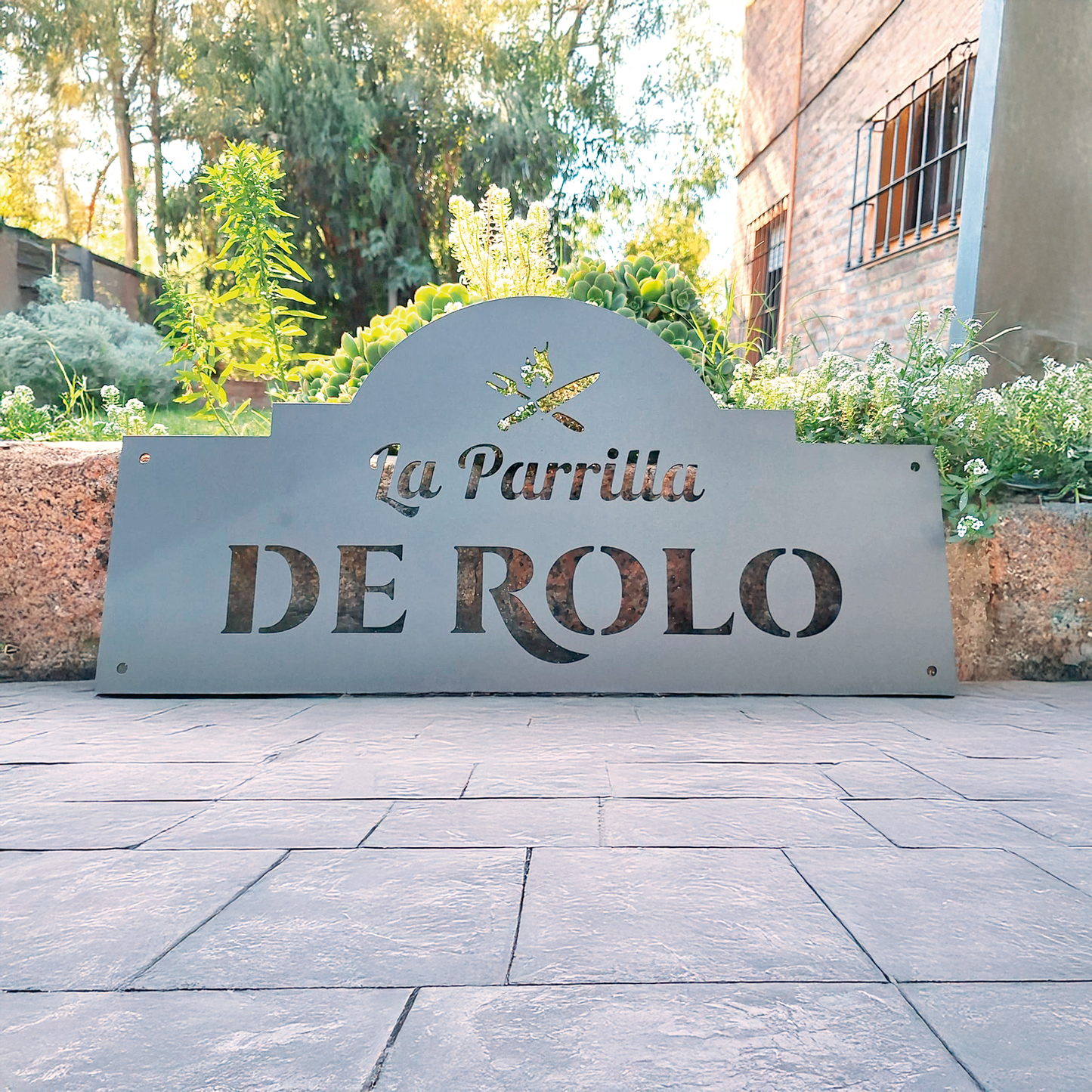 Placa Decorativa para Parrillero en Hierro Grafito