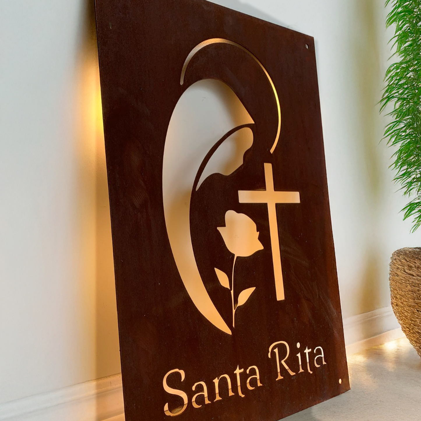 Santa Rita en Acero Corten