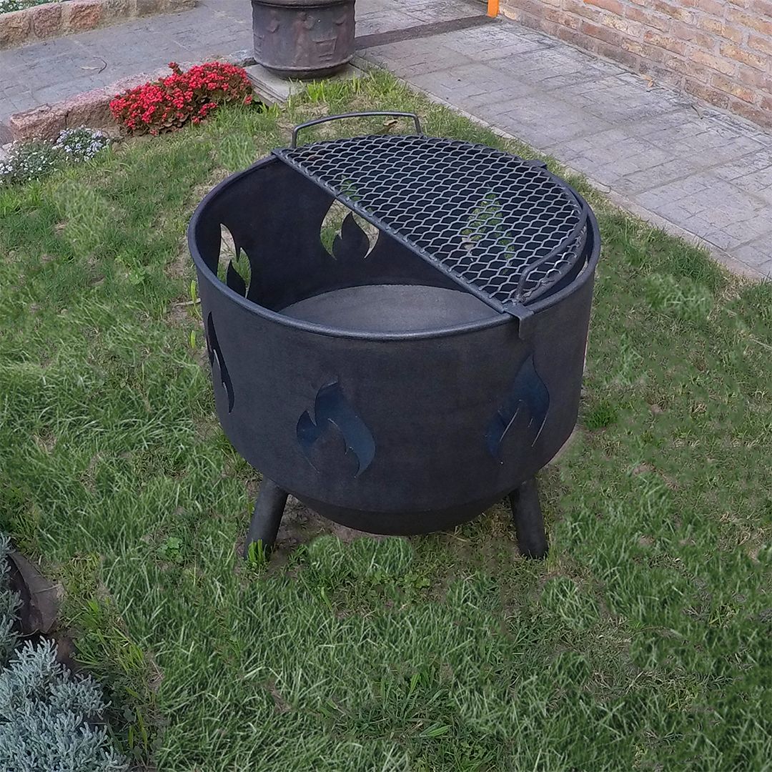 Fogón circular con parrilla