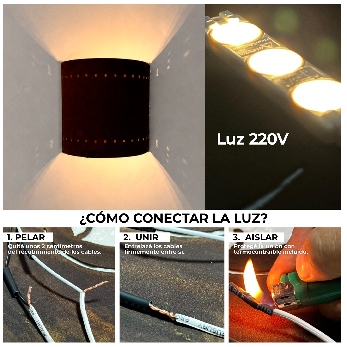 Apliques de Pared en Acero Corten