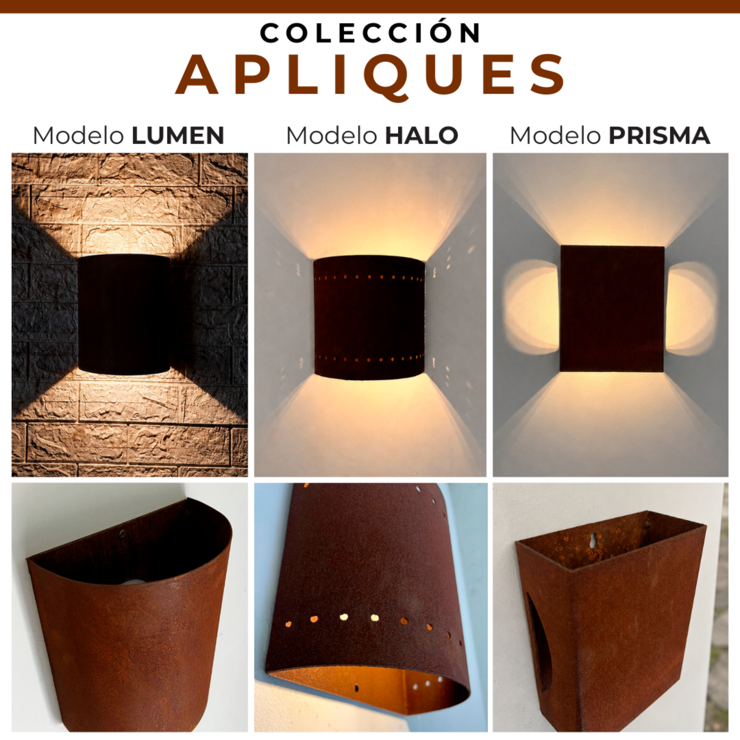 Apliques de Pared en Acero Corten