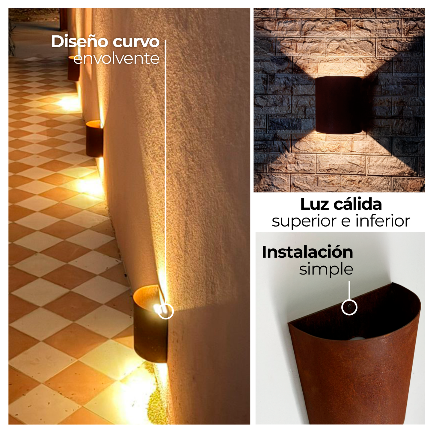 Apliques de Pared en Acero Corten