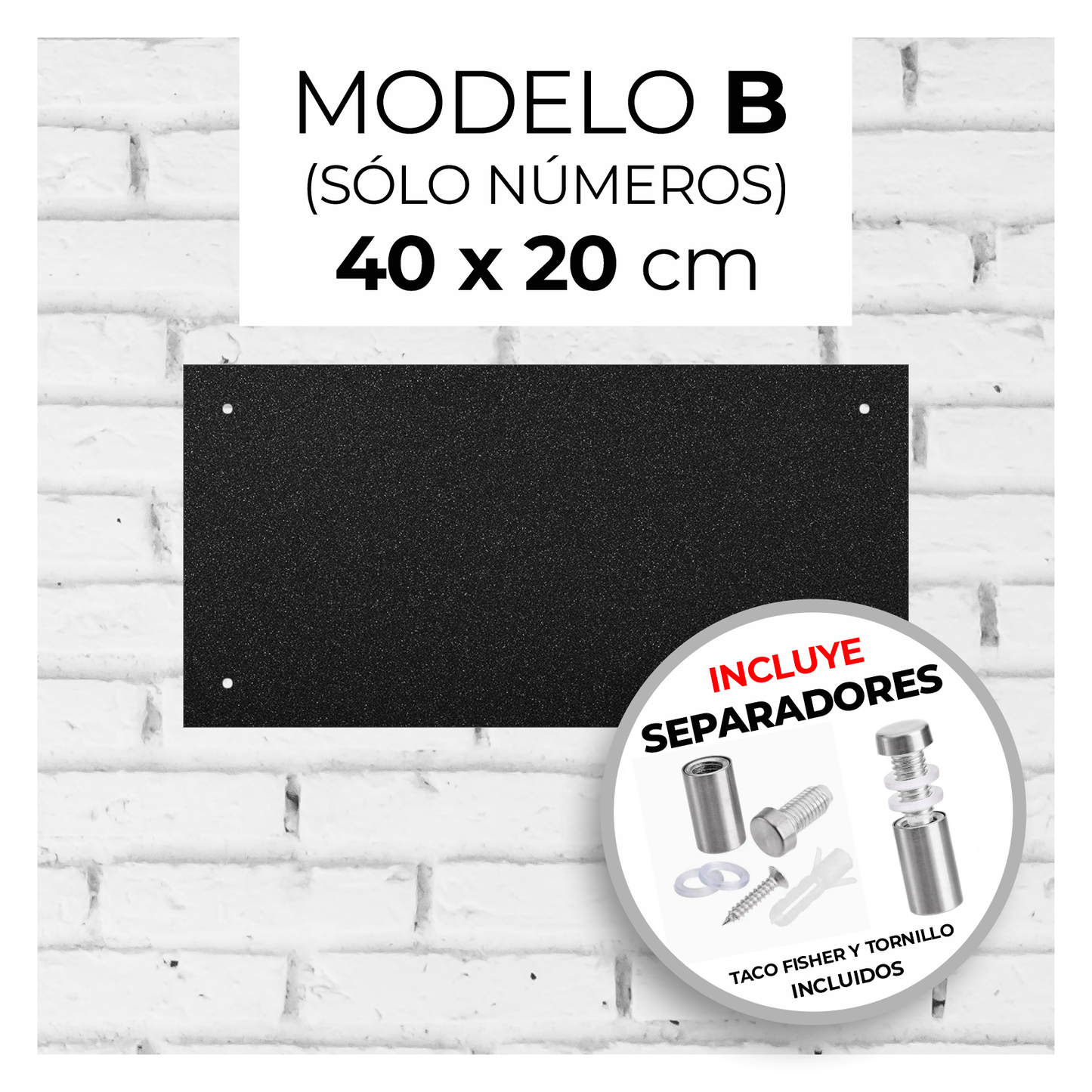 Número de puerta en hierro pintado