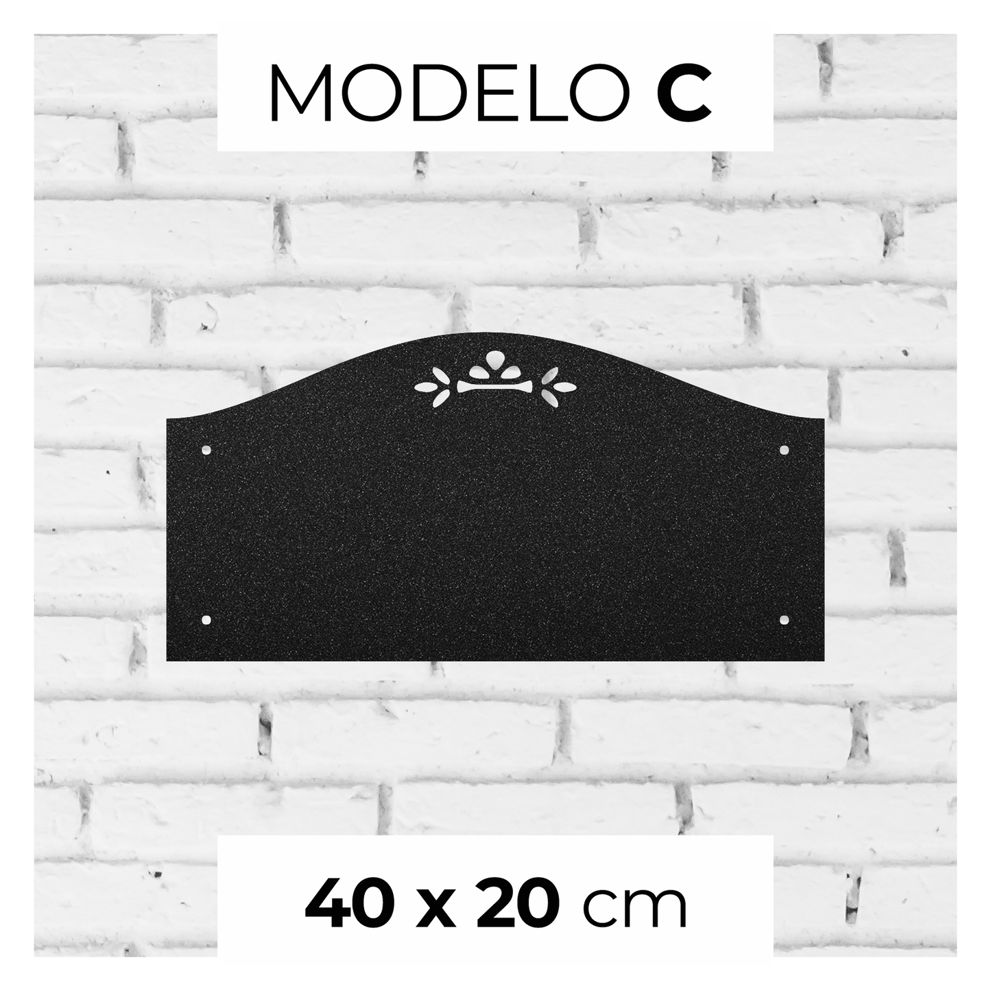 Número de puerta en hierro pintado