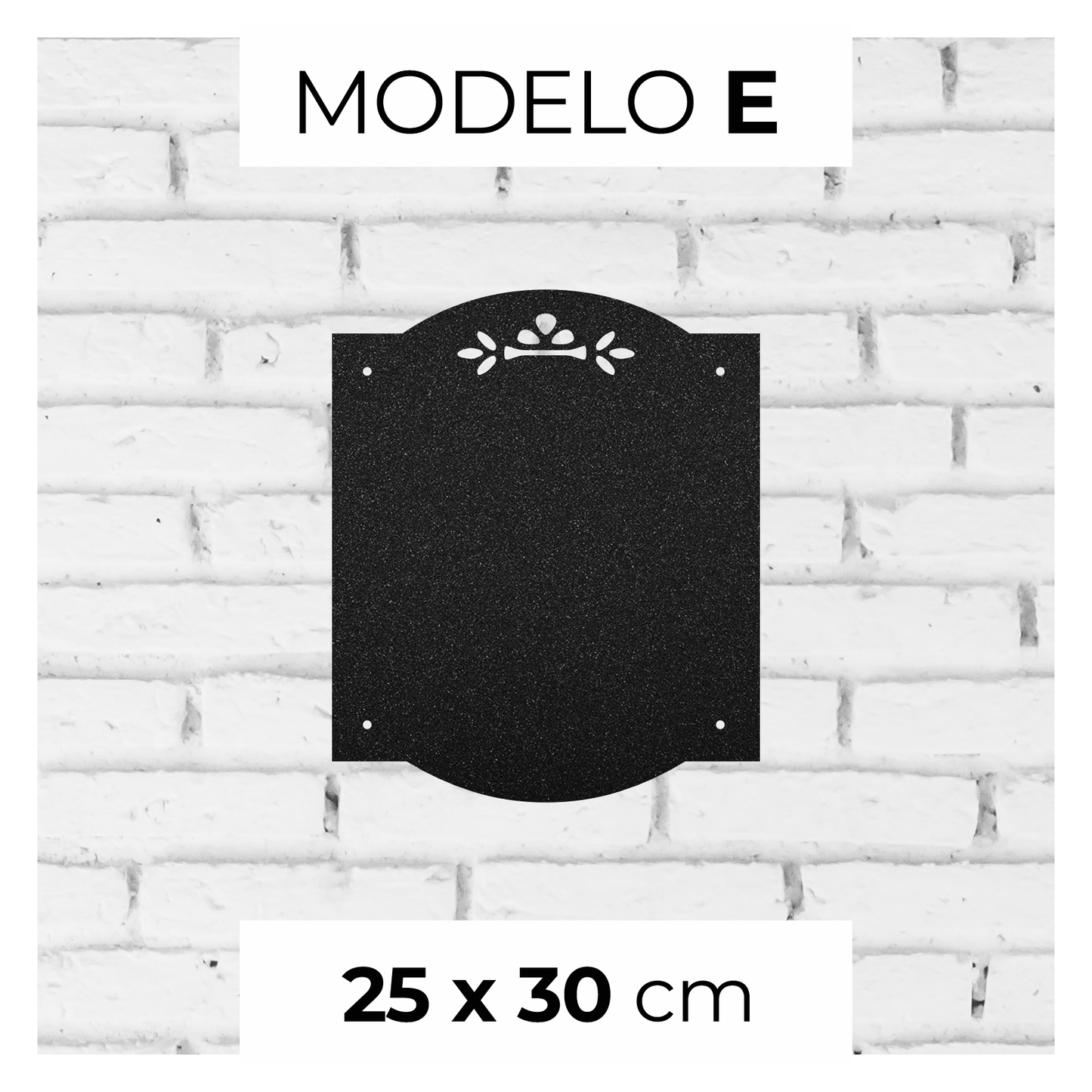 Número de puerta en hierro pintado
