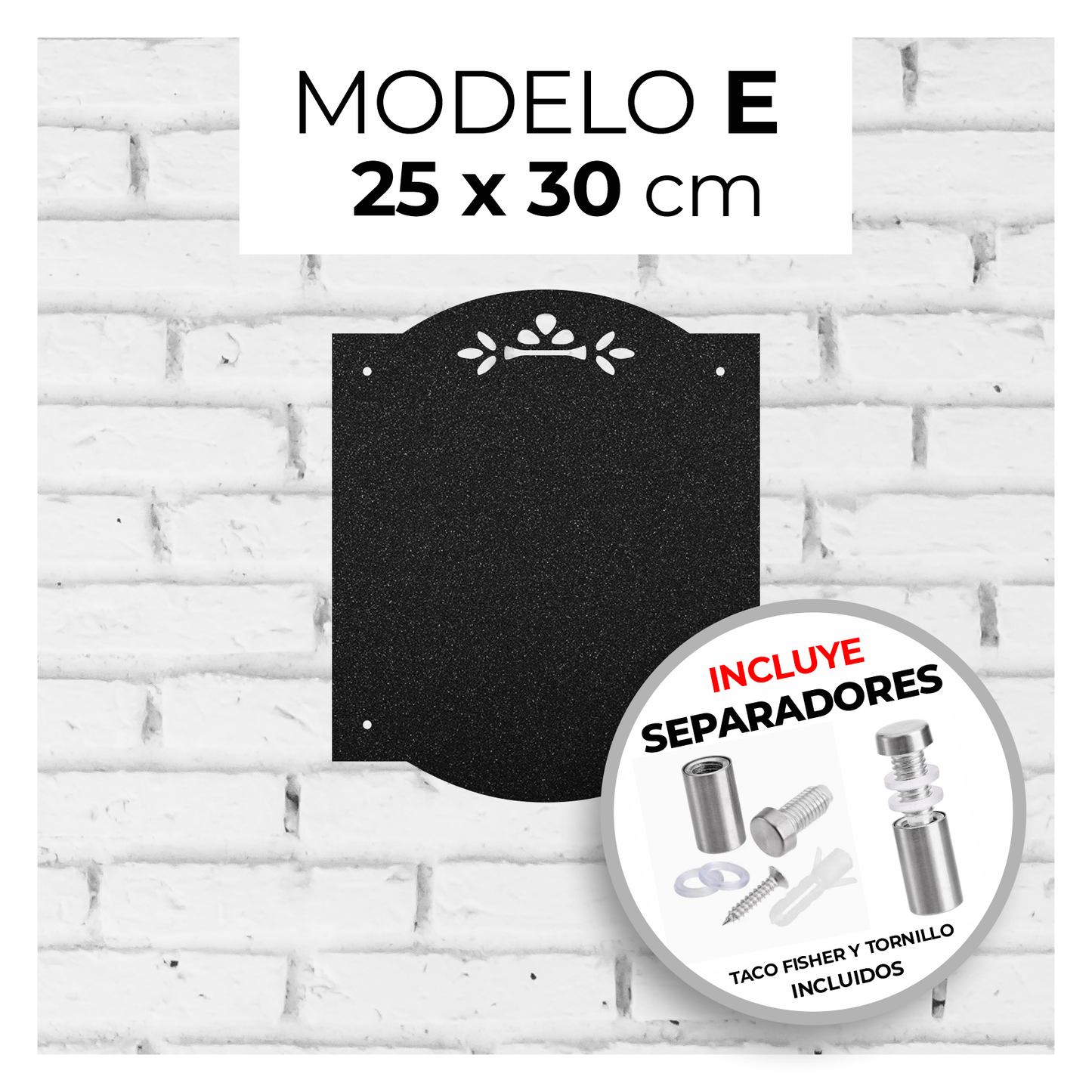 Número de puerta en hierro pintado