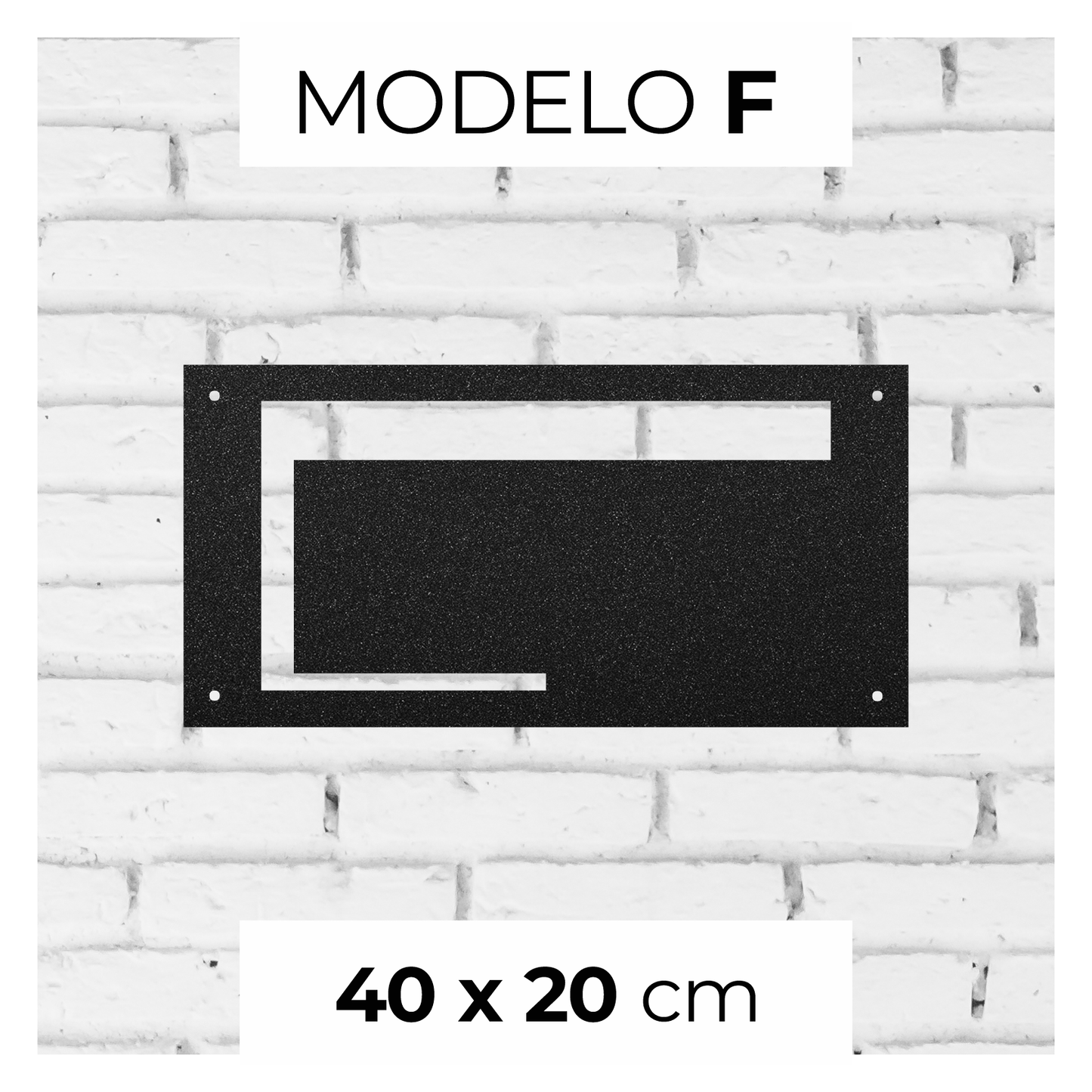 Número de puerta en hierro pintado