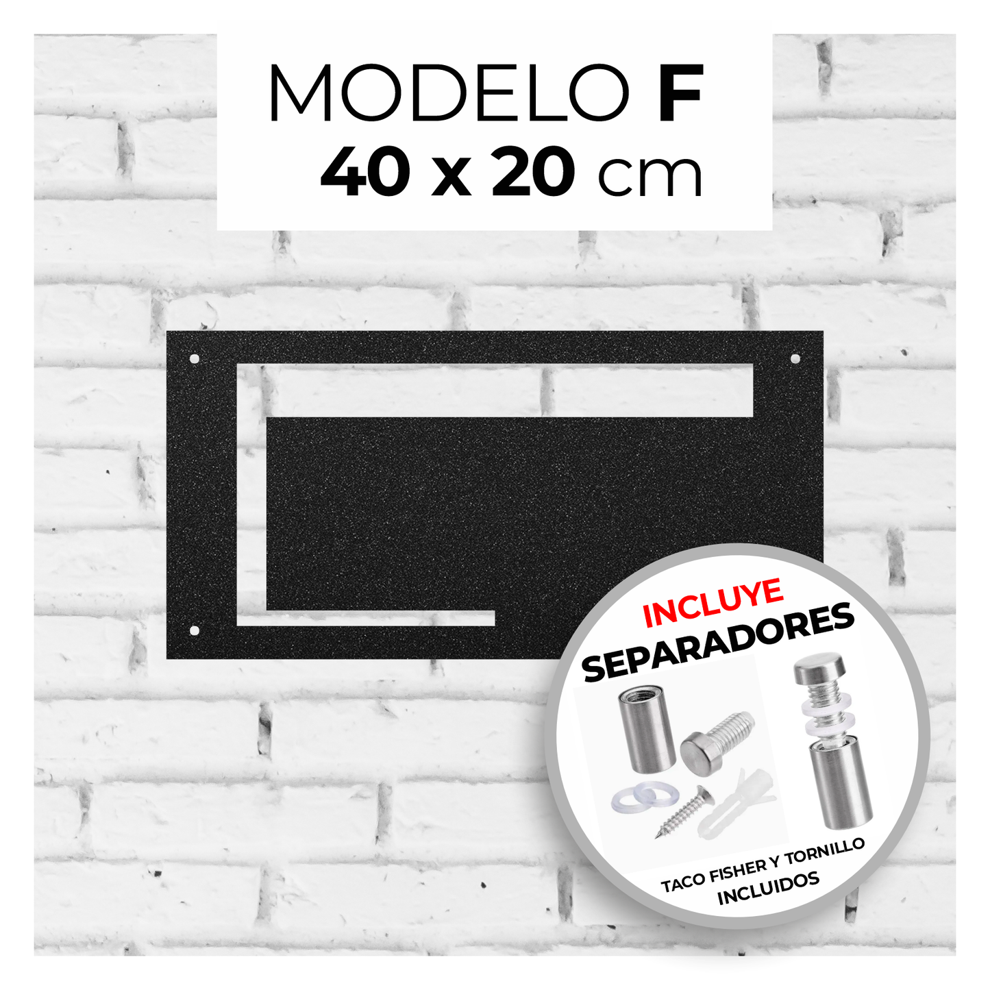 Número de puerta en hierro pintado