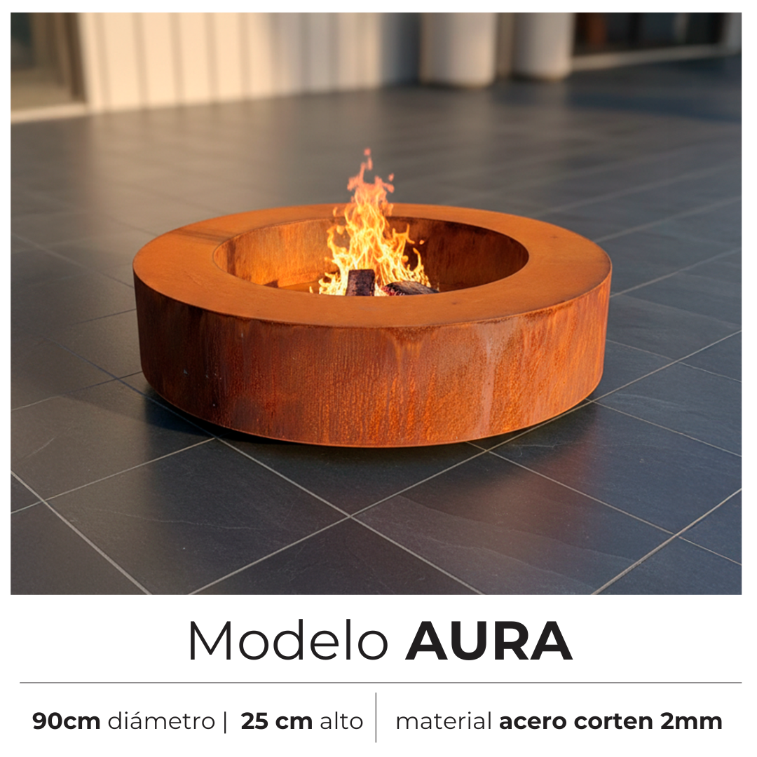 Fogón AURA - en acero corten