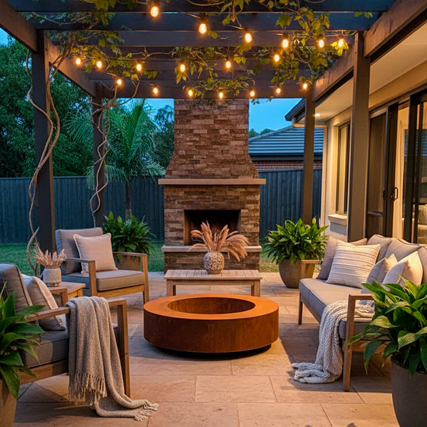 Fogón AURA - en acero corten