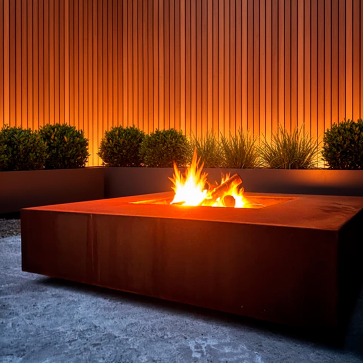 Fogón QUADRUM - en acero corten