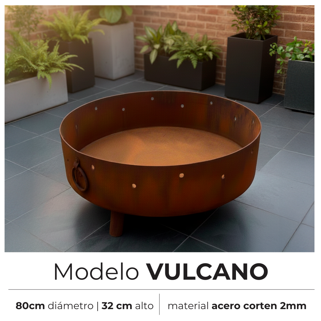 Fogón VULCANO - en acero corten