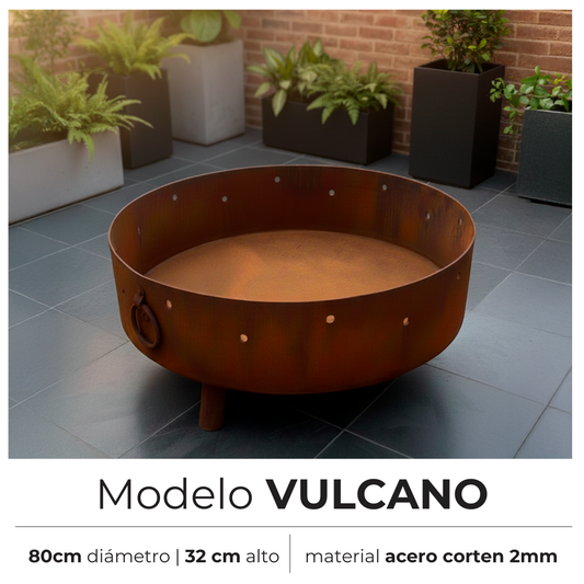 Fogón VULCANO - en acero corten