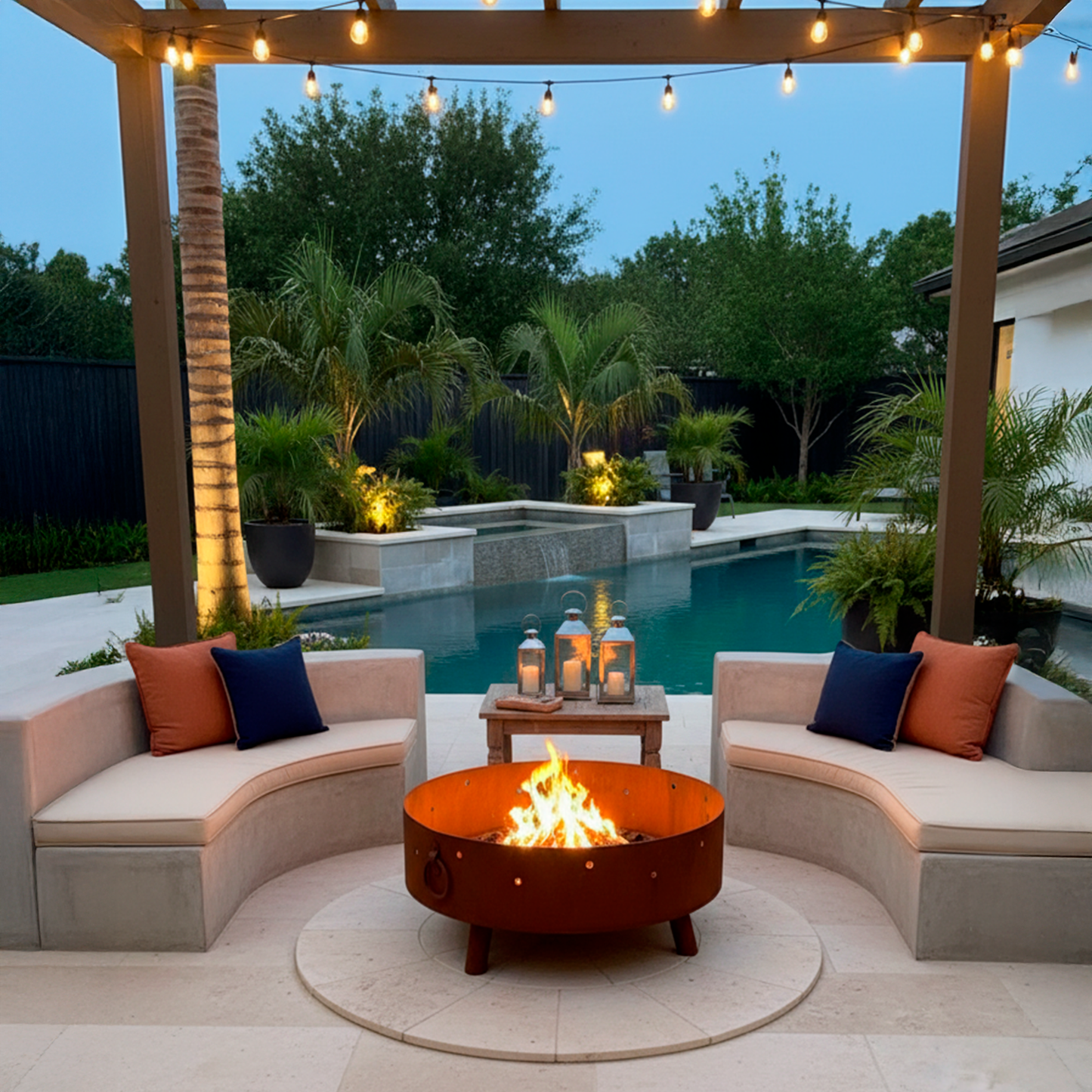 Fogón VULCANO - en acero corten