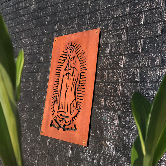 Virgen de Guadalupe en Acero Corten