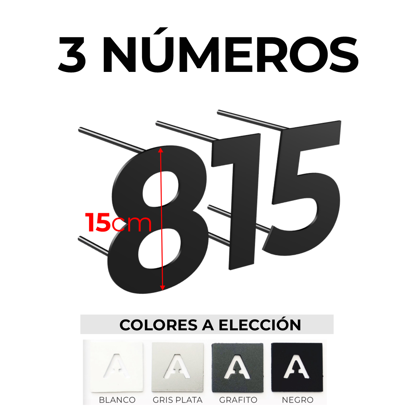 Números Corpóreos en Hierro para Fachadas