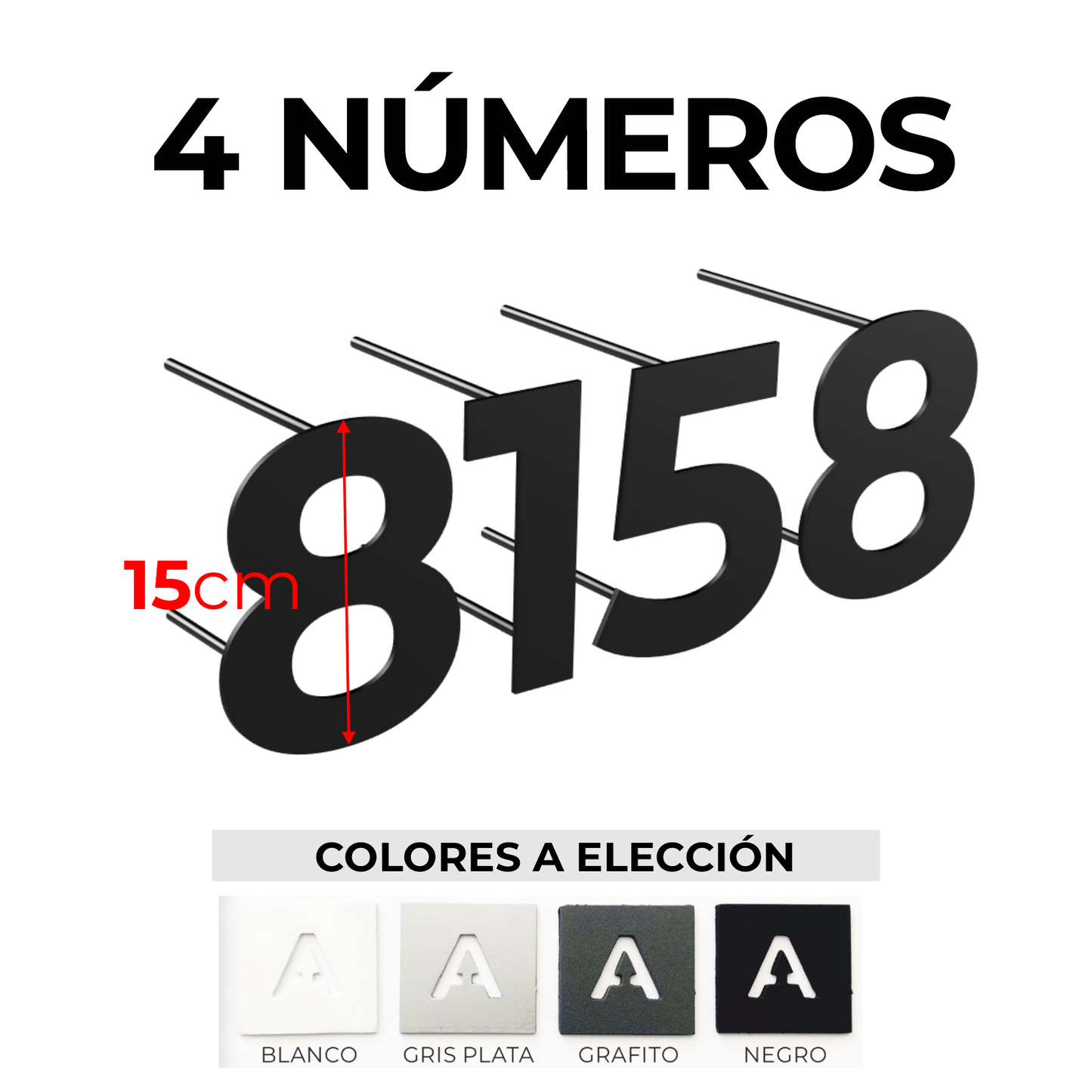 Números Corpóreos en Hierro para Fachadas
