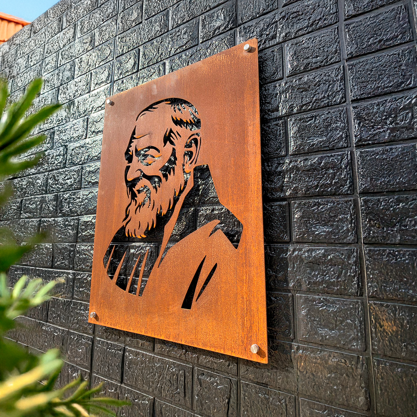 Padre Pío en Acero Corten