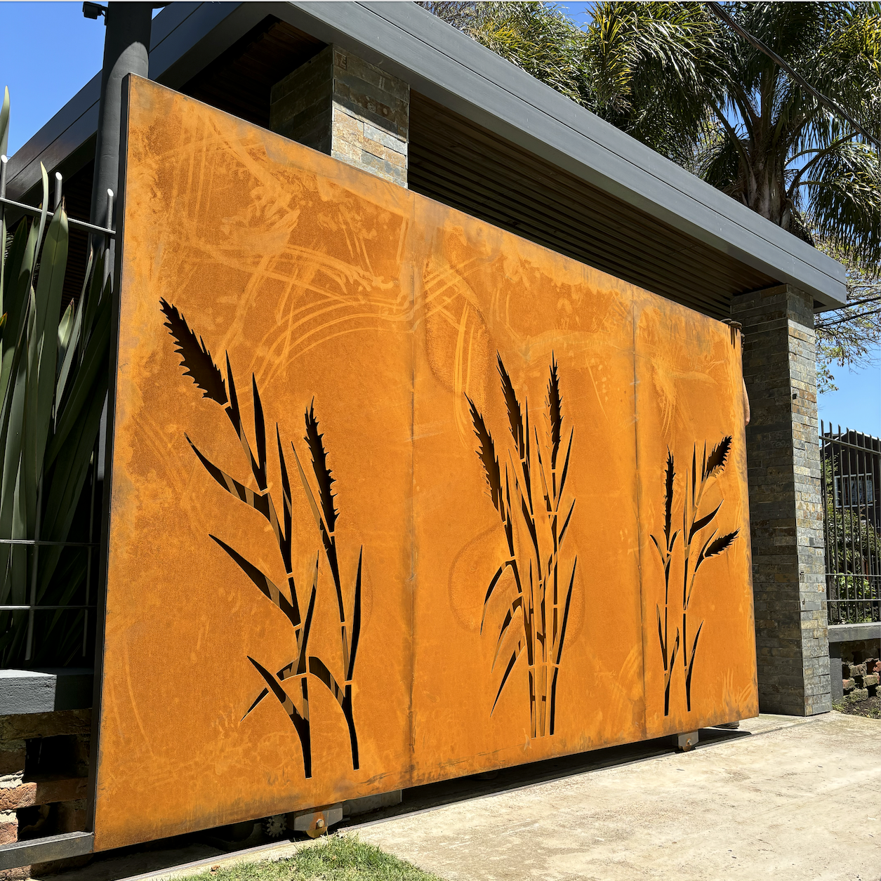 porton de acero corten