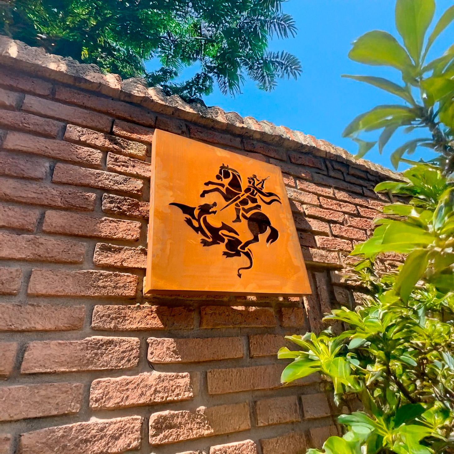 San Jorge en Acero Corten