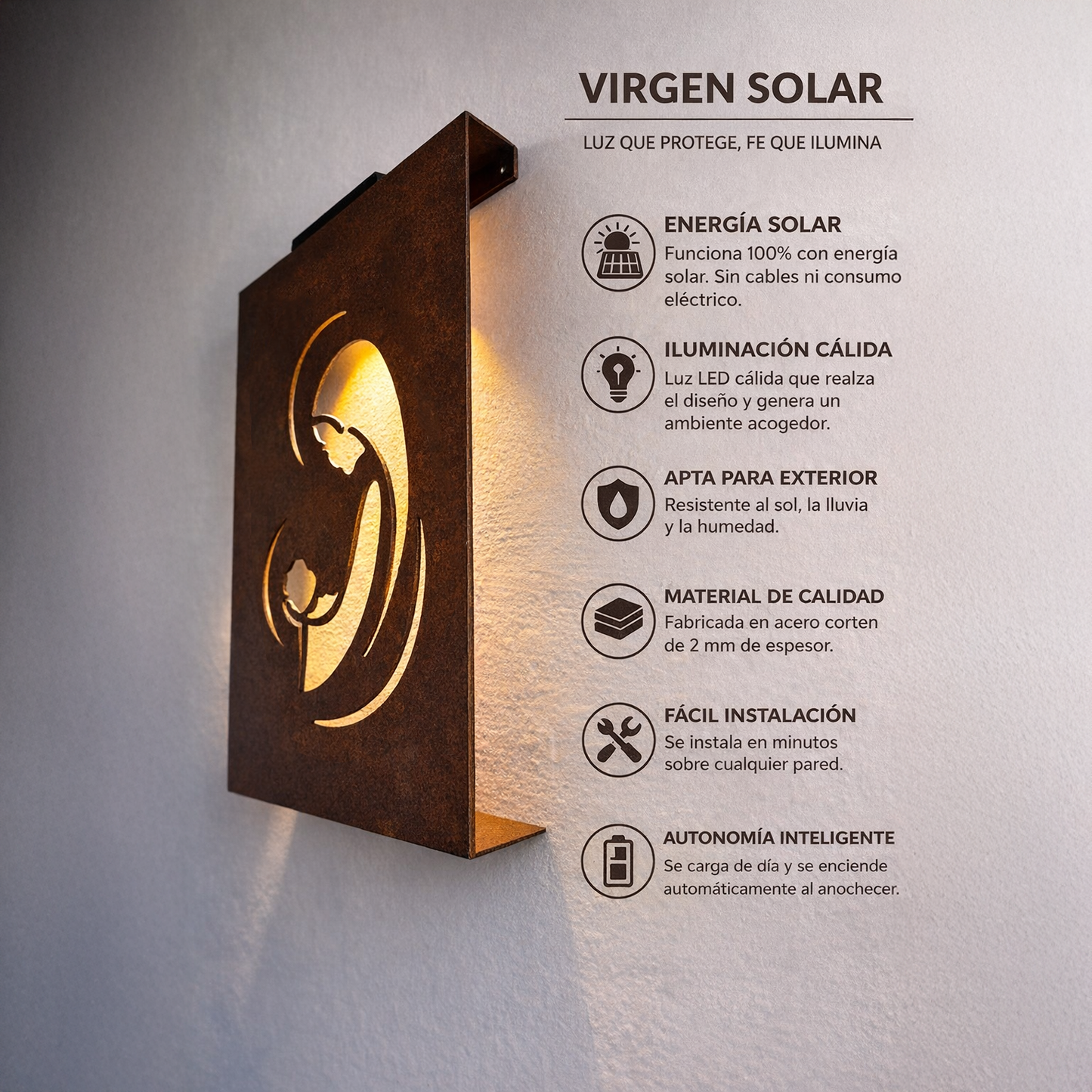 VIRGEN CON LUZ SOLAR