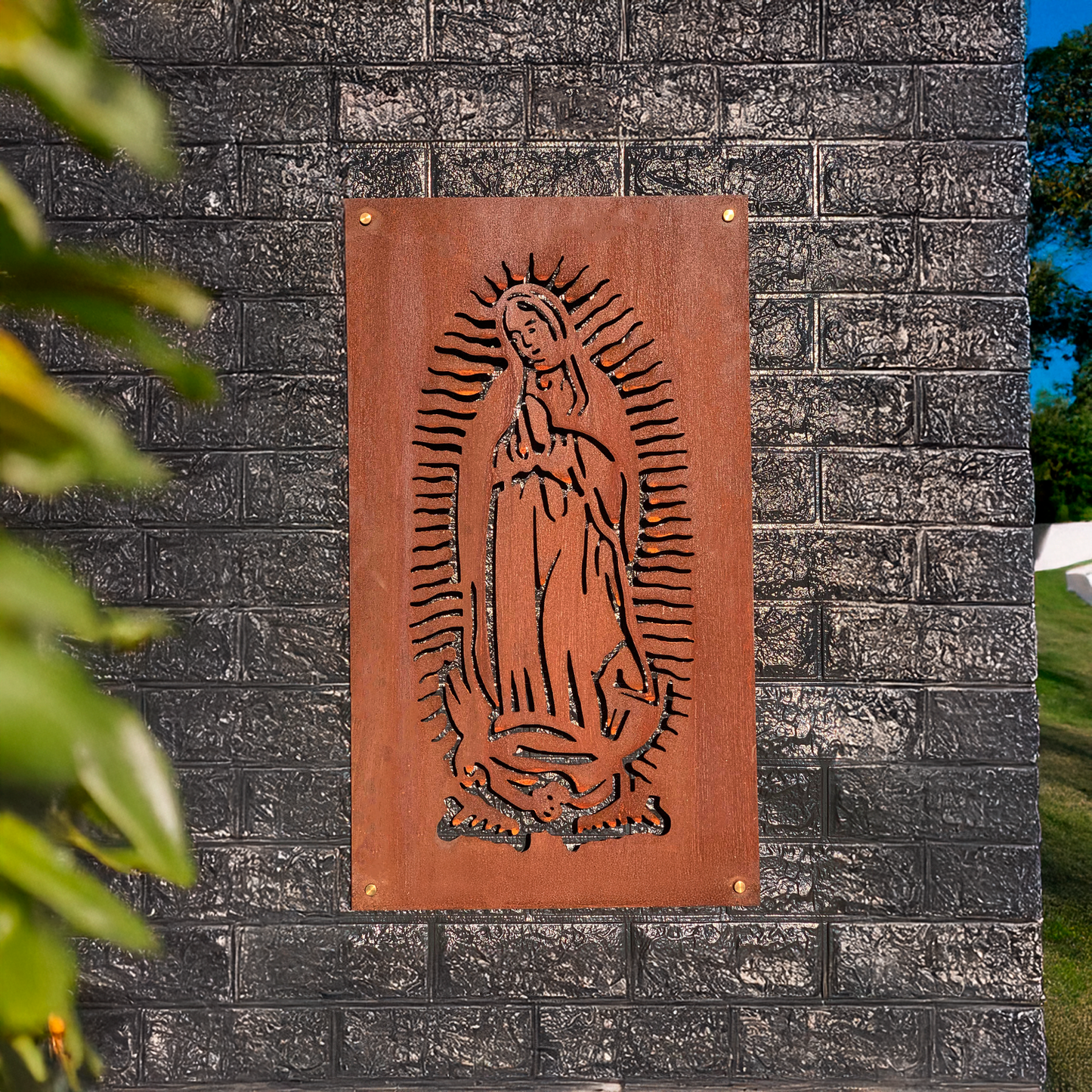 Virgen de Guadalupe en Acero Corten
